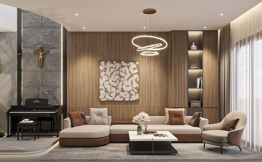 Nội thất Tân Trường Minh cải tạo văn phòng du lịch Đà Nẵng bằng trần nhựa thả hiện đại